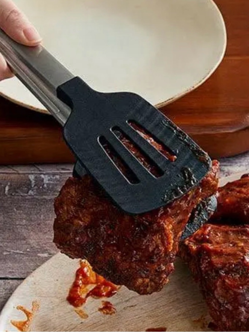 Pampered Chef Spatula Tongs (dual spatula head)